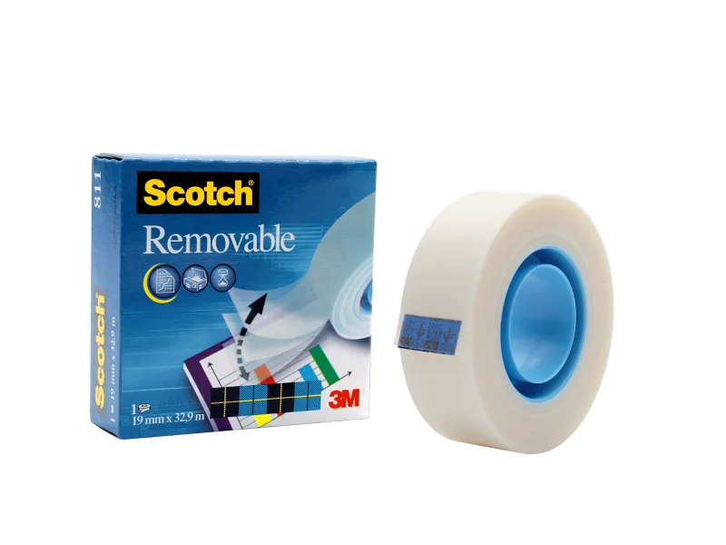 Lepljiva traka Scotch Removable 811, 19mm x 33m Scotch 