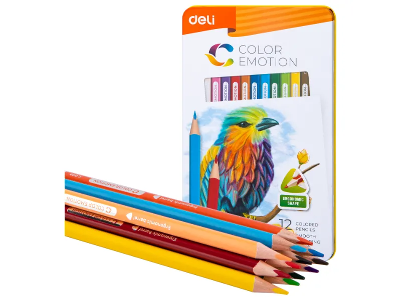 DRVENE BOJICE DELI "COLOR EMOTION" METALNO PAK. 1/12 