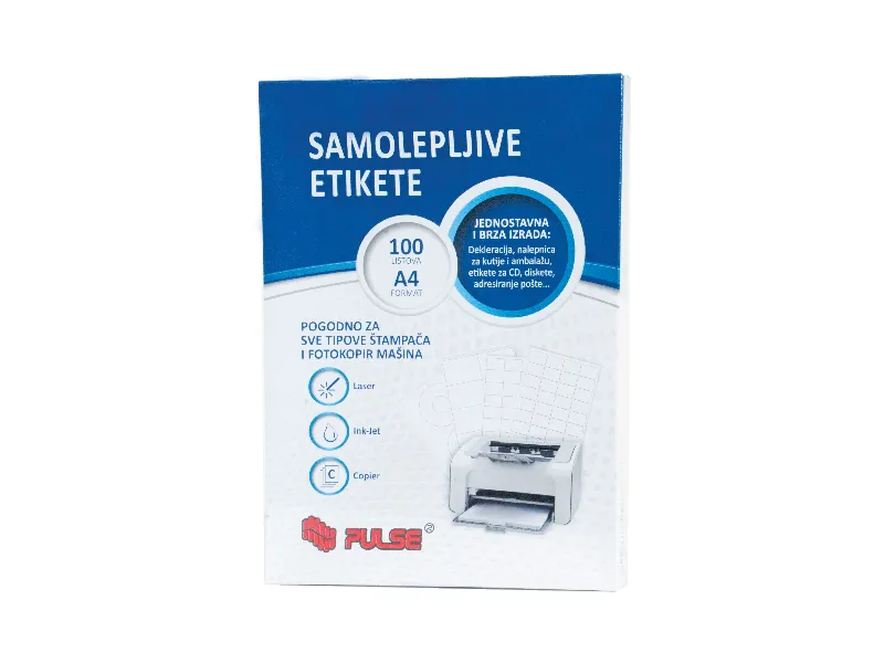 SAMOLEPLJIVE ETIKETE PULSE 105x48 12/1 100lista