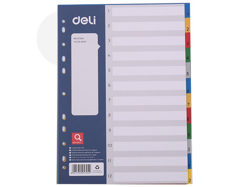 PREGRADNI INDEX DELI BROJEVI 1-12 - A4