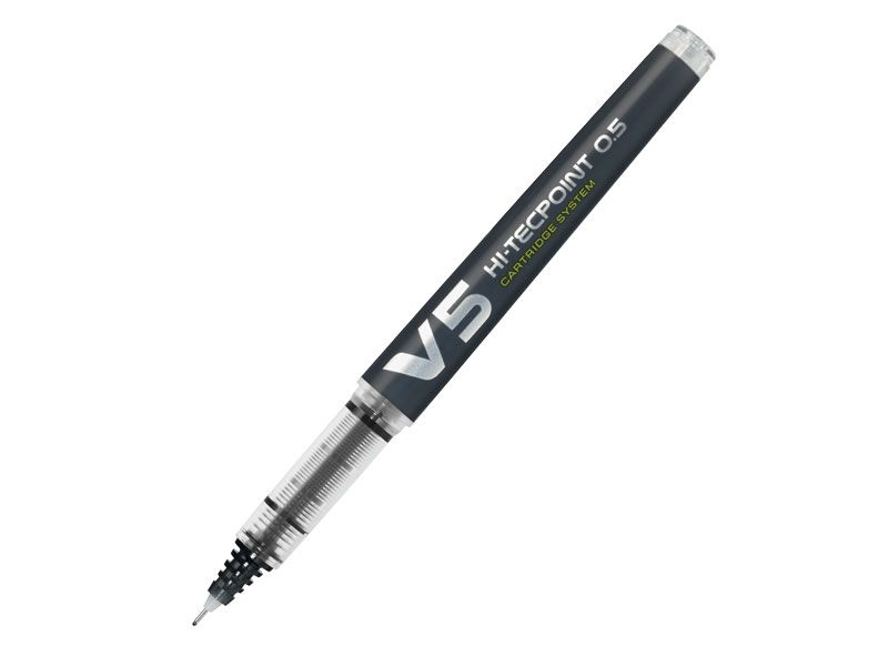 ROLER PILOT V5 HI-TECPOINT 0.5 REFILLABLE CRNI