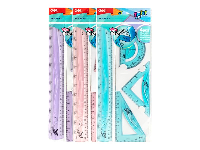 GEOMETRIJSKI SET DELI 1/4 30CM FLEKSIBILNI TWIST EH23