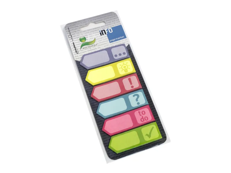 Page Marker sa piktogramima 6x25l, 18x55mm Info Notes 