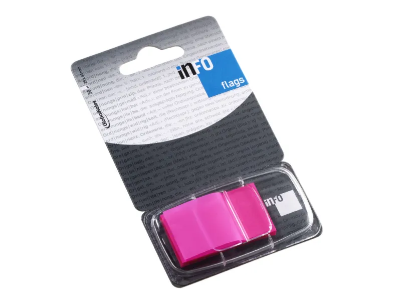 Page marker INFO FLAGS 25x43 mm, 50l Info Notes roze