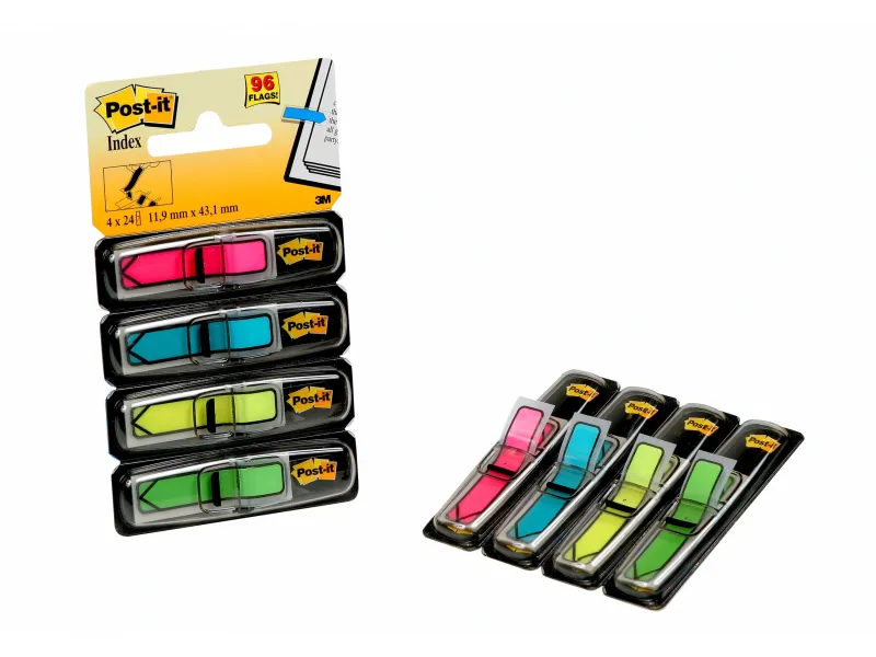 Post-it index 684ARR4 strelice, 24 listića x 4 neon boje 3M 