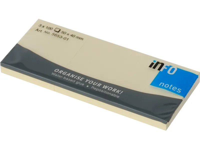 Samolepljivi blokčići 50 x 40 1/3 standard Info Notes žuta