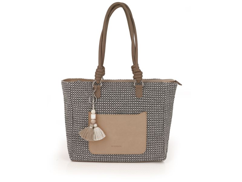 Torba na rame ženska 32x29x12 cm Dolce Gabol krem