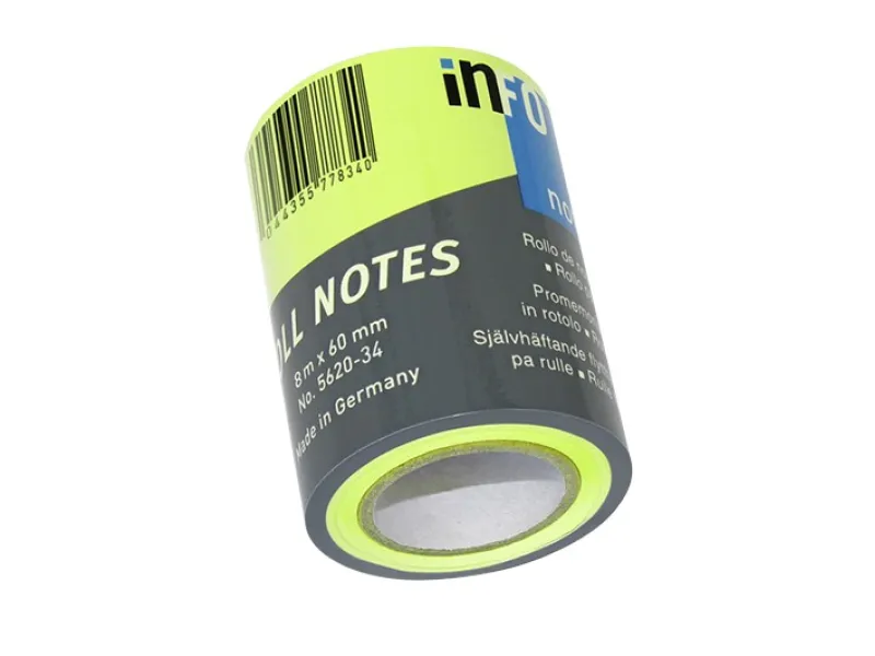 Info roll refil 60 mm x 8 m, brilliant colours Info Notes zelena