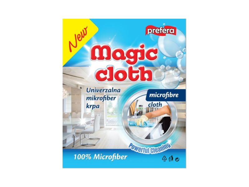 Magična mikrofiber krpa 1/1 plava 35x35 Prefera