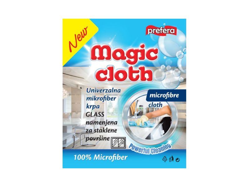 Magična mikrofiber krpa za staklo plava 1/1 Prefera