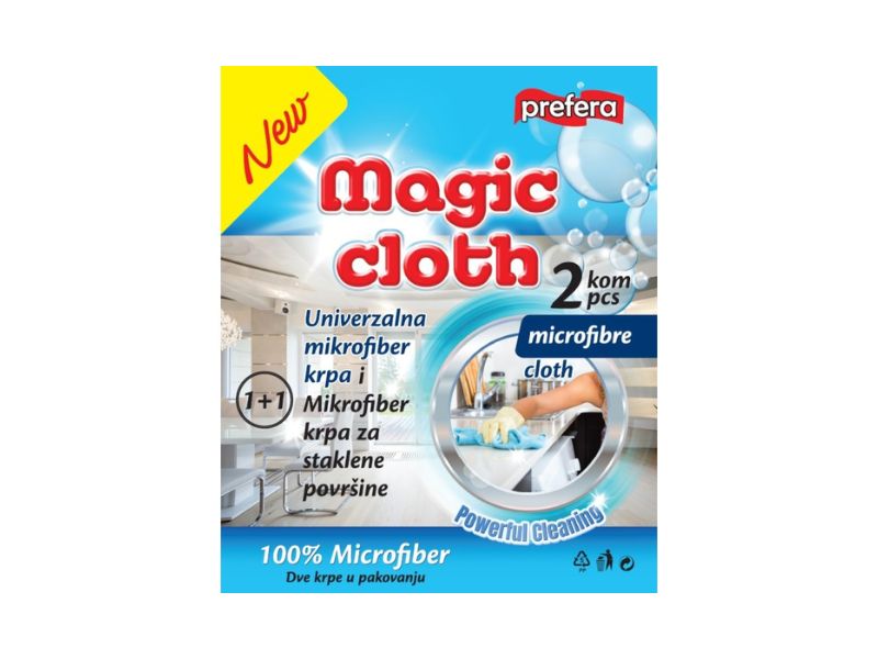 Mikrofiber krpa magična i za staklo mix 1+1