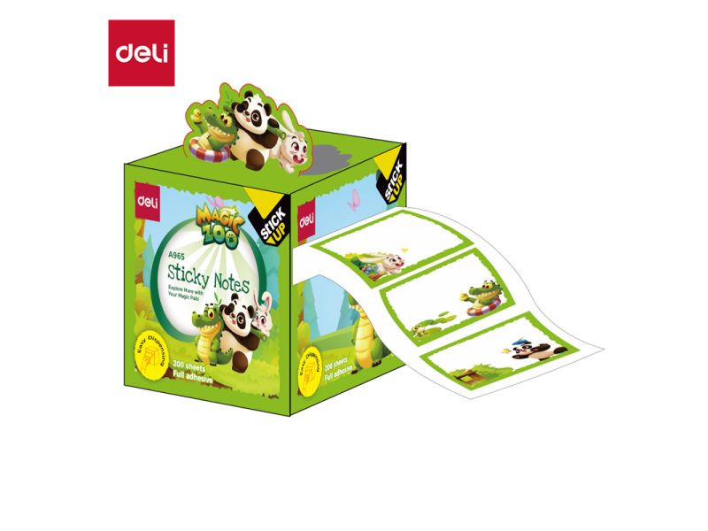 STIKER BLOK DELI MAGIC ZOO 70X55MM, 200 LISTA EA965
