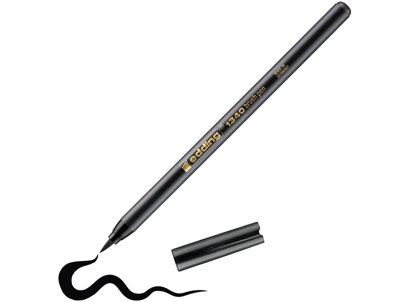 Brush flomasteri E-1340, 1-3 mm Edding crna