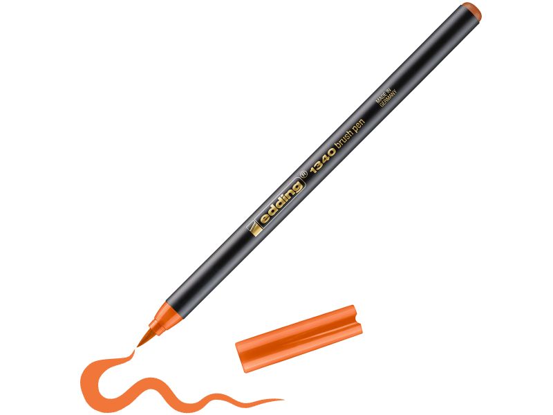 Brush flomasteri E-1340, 1-3 mm Edding narandžasta