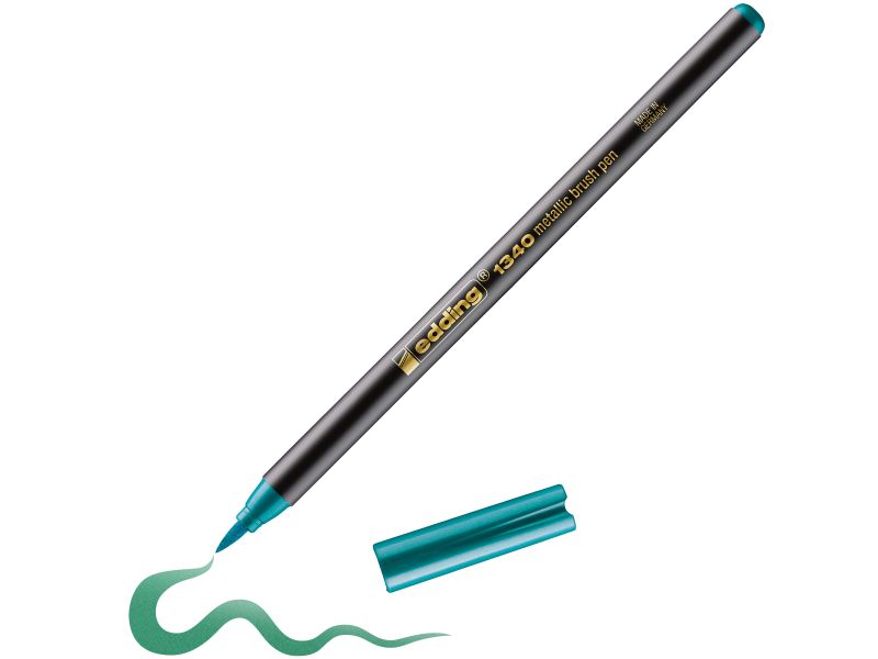 Brush flomasteri E-1340, 1-6 mm metalik Edding zelena