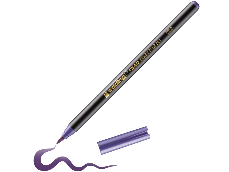 Brush flomasteri E-1340, 1-6 mm metalik Edding ljubičasta