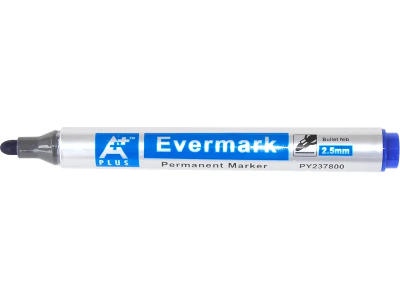 Permanent marker Evermark PY237800 obli vrh 2,5 mm A Plus plava