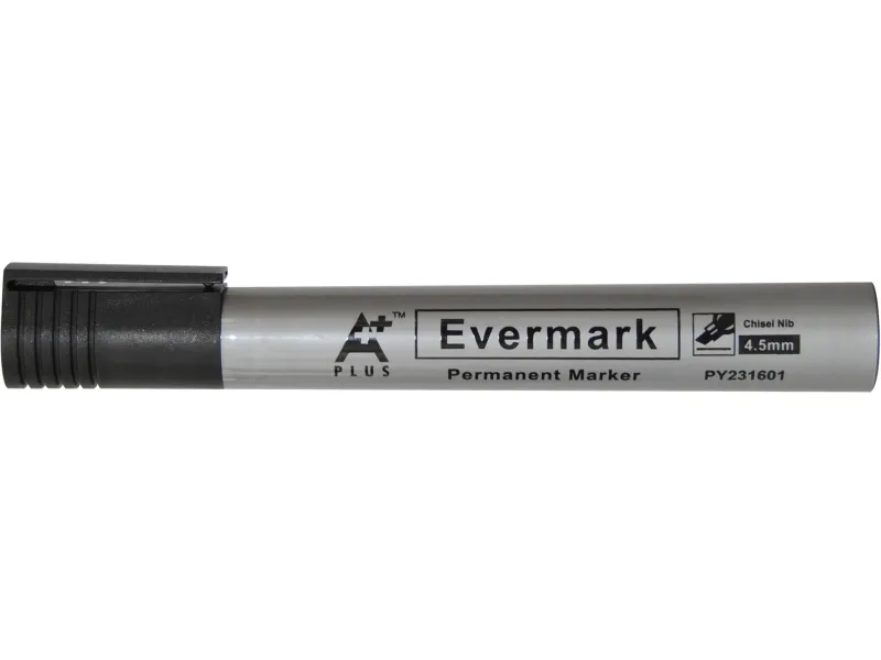 Permanent marker sa klipsom PY231601 kosi vrh, 4,5 mm A Plus crna