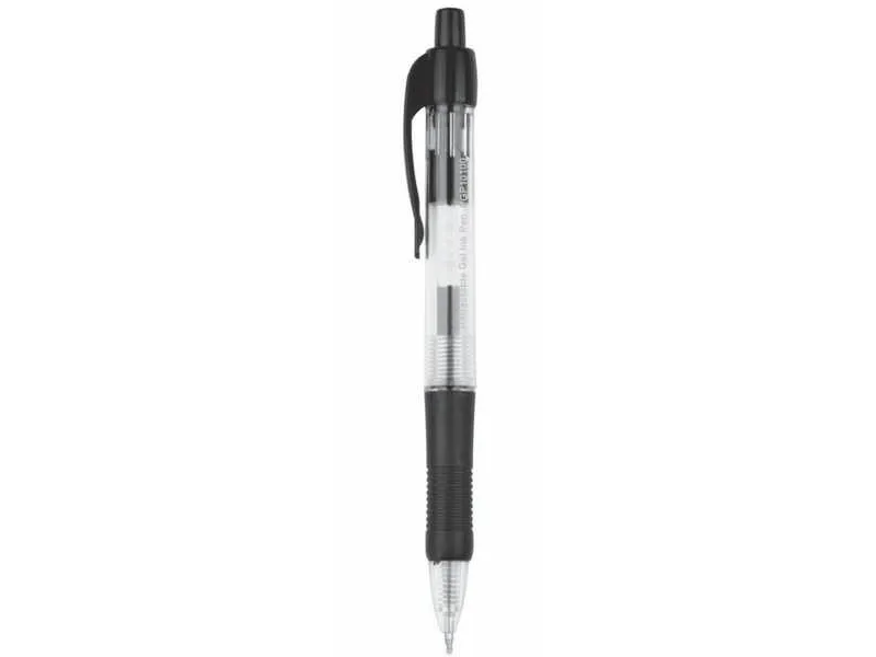 Gel roler GP110202 sa push mehanizmom 0,7 mm, gumeni grip A Plus crna