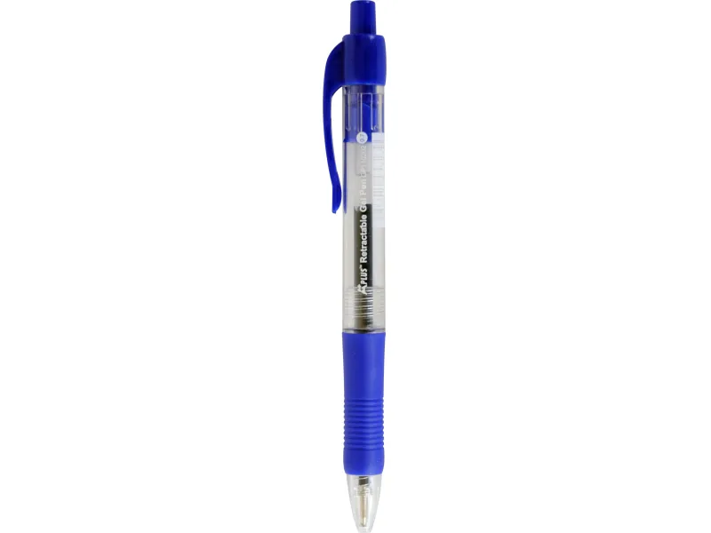 Gel roler GP110202 sa push mehanizmom 0,7 mm, gumeni grip A Plus plava