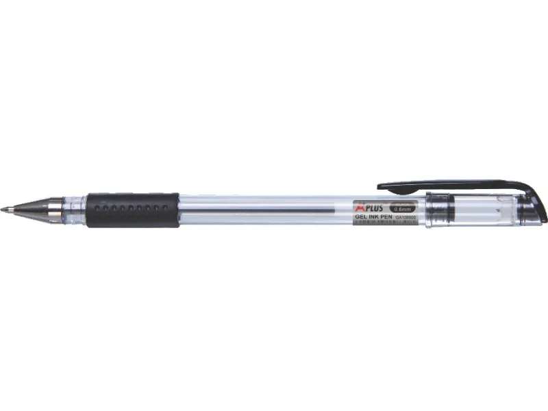 Gel roler 0,6 mm sa gumenim gripom GA108900 A Plus crna