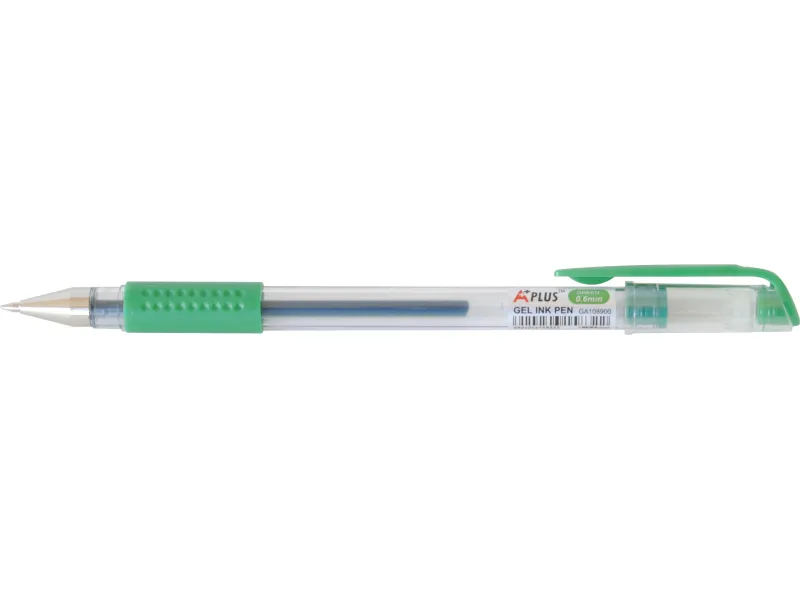 Gel roler 0,6 mm sa gumenim gripom GA108900 A Plus zelena
