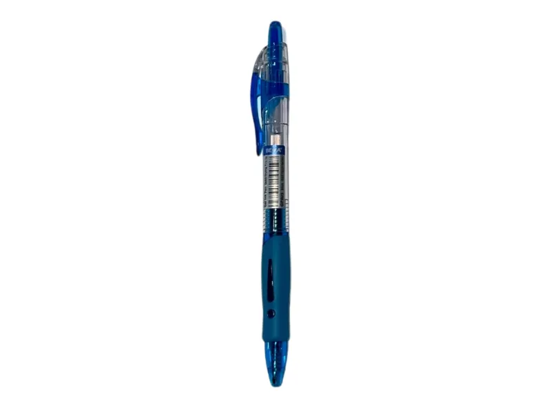 Gel roler GP805 sa push mehanizmom 0,5 mm, gumeni grip Beifa plava