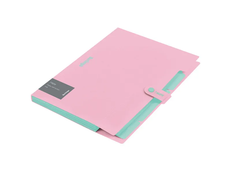 Fascikla Berlingo sa 5 pregrada i kopčom Haze 600my Berlingo roze