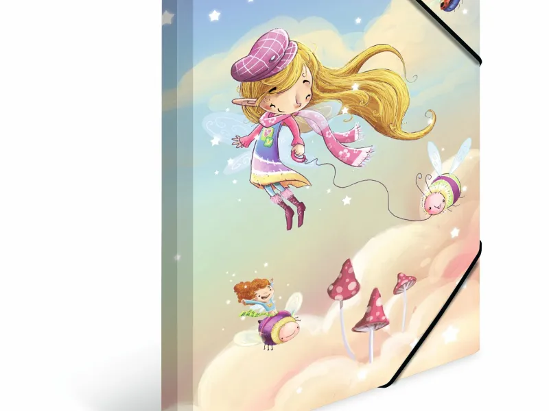 Fascikla plastificirana sa gumicom FAIRY DANCE, 240 x 320 x 15 mm Herma 