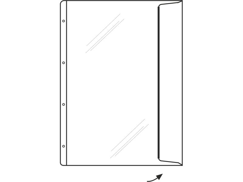 Folije A4 sa perforacijom i preklopom 105mµ, 1/25 Noki 