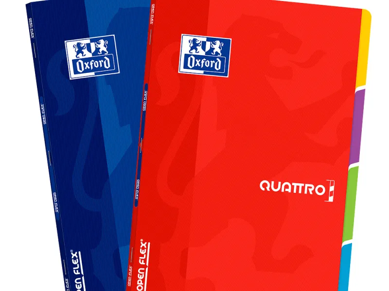 Sveska A4 PP sa 4 registra Oxford Openflex 60 lista, 90g Oxford karo