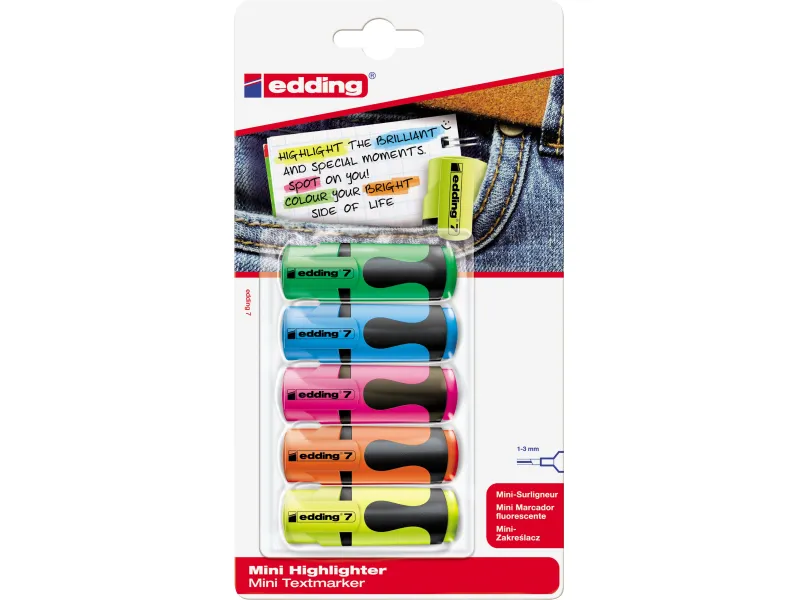 Mini signiri Edding E-7 u blisteru 1/5 Edding sortirano