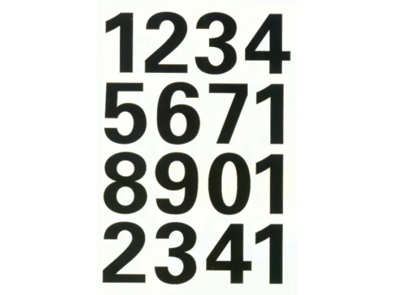 Samolepljivi brojevi 25mm na foliji 84x120mm, 2/1 Herma crna