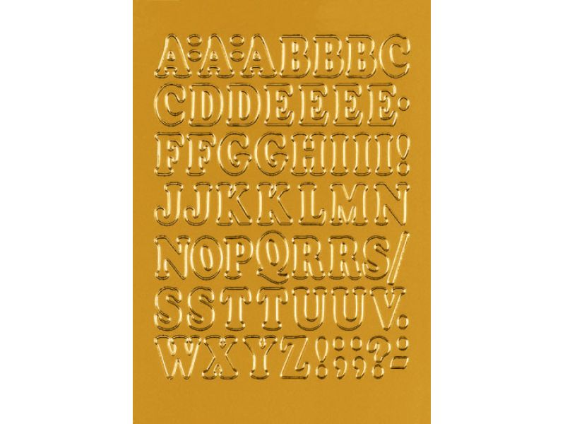 Samolepljiva slova 12mm na foliji 84x120mm 1/1 Herma zlatna