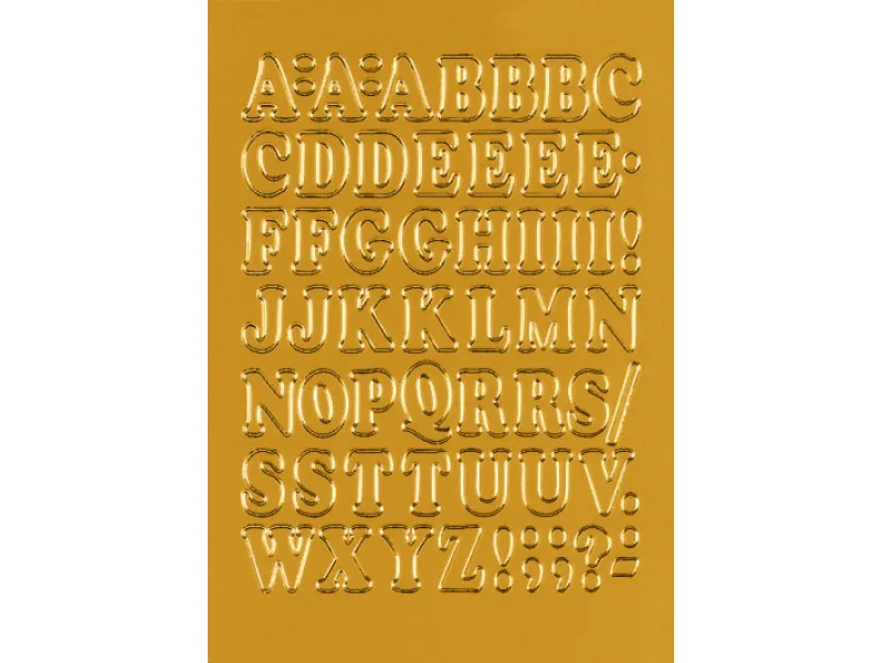 Samolepljiva slova 12mm na foliji 84x120mm 1/1 Herma zlatna