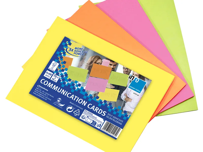 Samolepljivi blok za sastanke 200x150mm, 4x50 listova, brillant mix Info Notes 