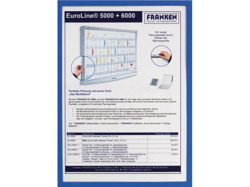 Magnetni ram A4 Franken plava