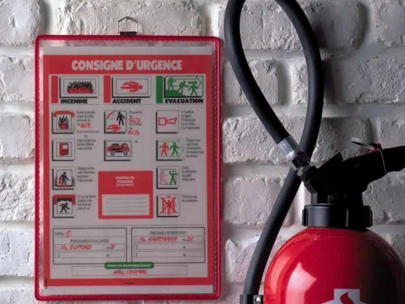 Ramovi sa folijom za kačenje na zid A4 uspravni pak. 1/5, Tarifold - Djois Tarifold crvena
