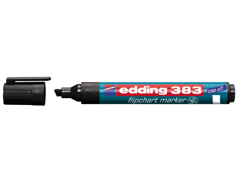 Flipchart marker E-383 1-5mm, kosi vrh Edding crna
