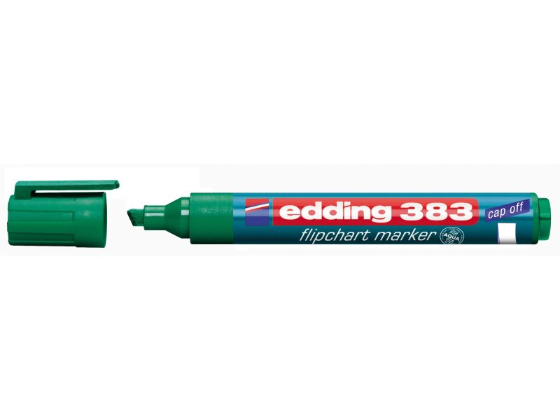 Flipchart marker E-383 1-5mm, kosi vrh Edding zelena