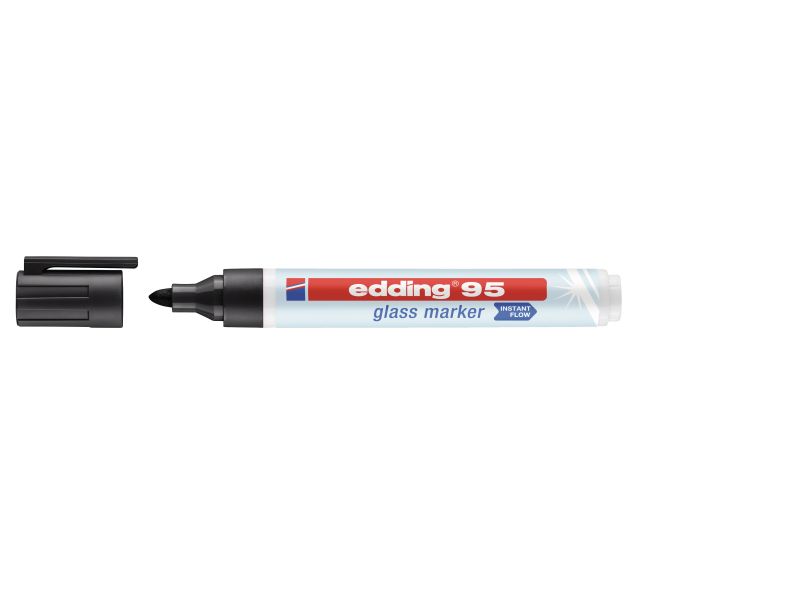 Marker za staklenu tablu E-95 1,5-3mm, zaobljeni Edding crna
