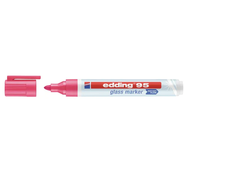 Marker za staklenu tablu E-95 1,5-3mm, zaobljeni Edding roze