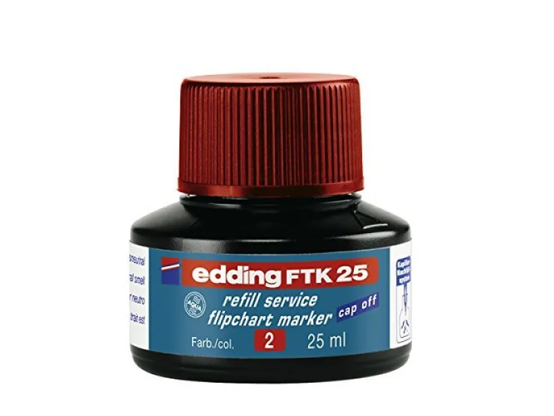 Refil za flipchart markere E-FTK 25, 25ml Edding crvena