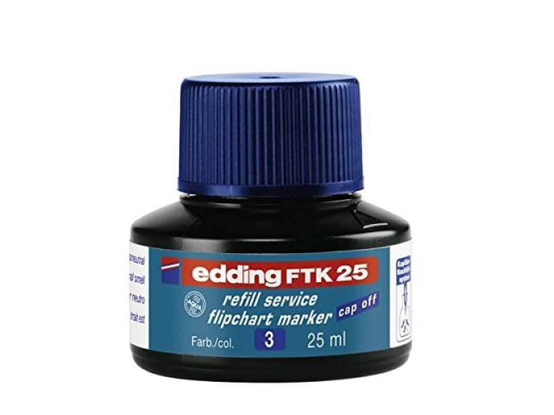 Refil za flipchart markere E-FTK 25, 25ml Edding plava