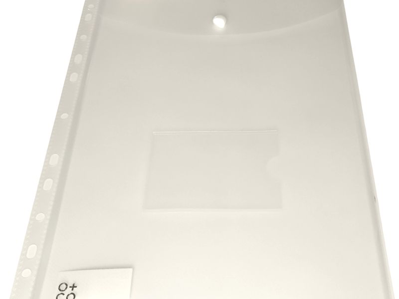 Fascikla pismo sa 11 rupa uspravna, A4, 235x318x10mm O+CO transparent