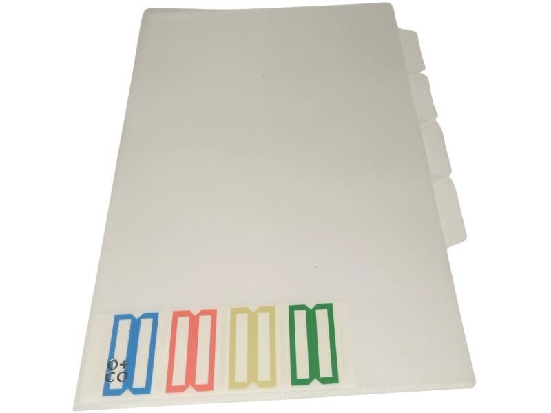 Fascikla L sa pregradama, A4, 5 odeljaka O+CO transparent