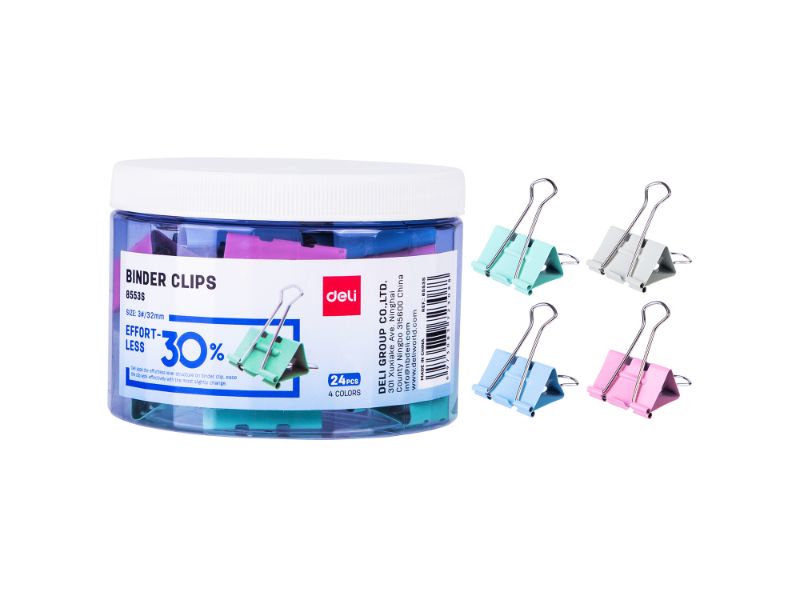 ŠTIPALJKE ZA PAPIR DELI 32x0,4mm U BOJI 1/24 E8553S