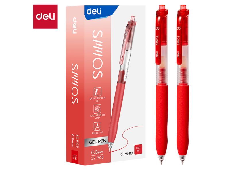 GEL ROLER DELI CRVENI EG075-RD