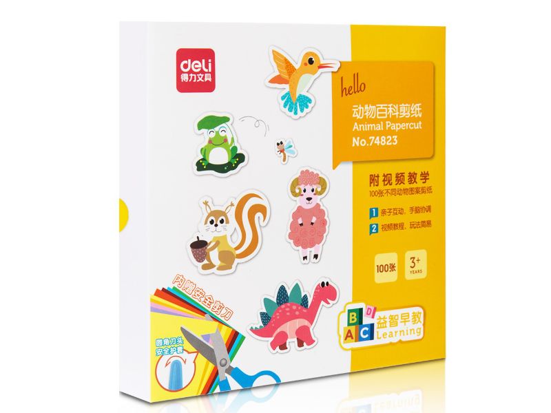 PAPIR ZA ISKRAJANJE DELI + MAKAZE - ŽIVOTINJE 74823