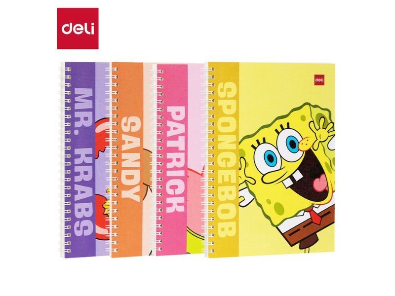 SVESKA DELI A5 SUNĐER BOB SPIRALNA 60L , 70G PAPIR ELA560